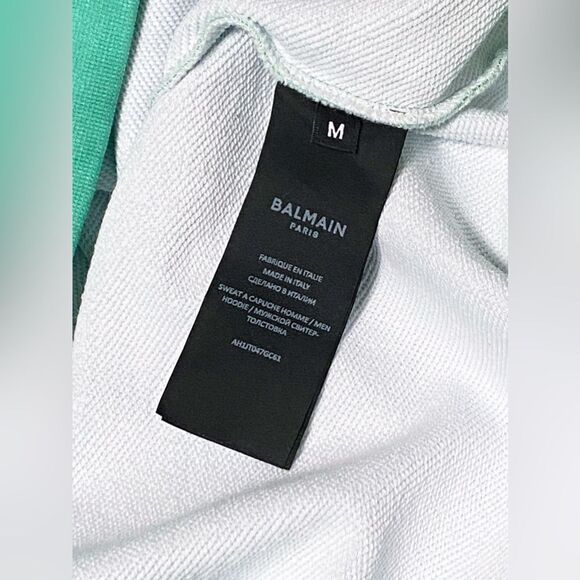 Balmain Desert Logo Printed Drawstring Hoodie size M - Picture 11 of 13